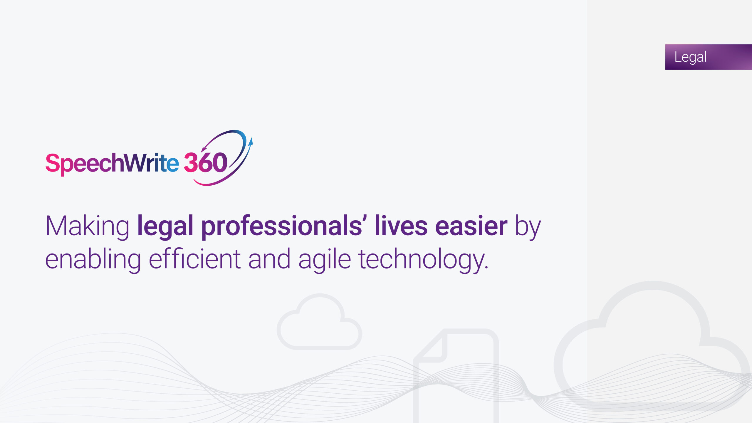SpeechWrite 360 Legal Brochure